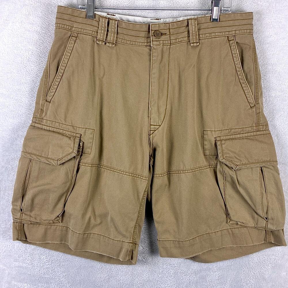 Polo Ralph Lauren Cargo Shorts Men 35 (36) Brown Baggy Preppy Military Y2K